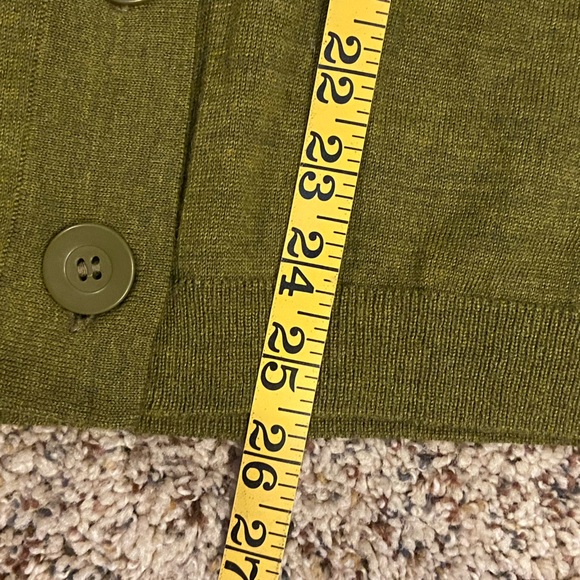 Loft size small cardigan sweater in olive green gray color. - Picture 7 of 7